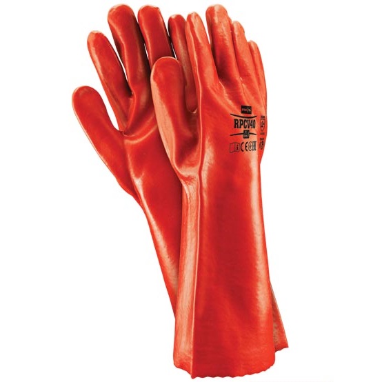 Защитные рукавицы с манжетой из ПВХ  