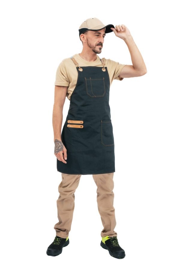 Sort din Denim cu piele  